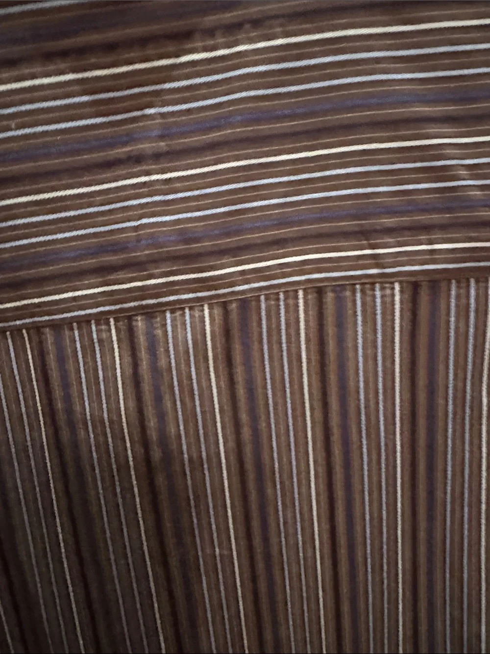 Chaps Men’s Navy and Light Blue Striped Dress Shirt